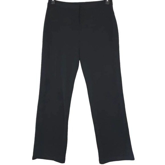 Chicos Collecton ~Woman Size 2(L)~ Black Straight Leg Designer Pants Stretch. - Picture 12 of 16
